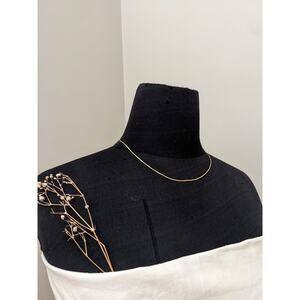 Estate 14k Yellow Gold Flat Chain Necklace 17.5in